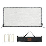 Soccer & Soccer Accessories: VEVOR Soccer Rebounder Net, 12x6FT Iron Soccer Training Equipment, Sports Football Training Gift with Portable Bag, Volleyball Rebounder Wall Perfect for Backyard Practicing, Solo Training, Passing