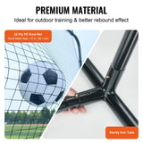 Soccer & Soccer Accessories: VEVOR Soccer Rebounder Net, 12x6FT Iron Soccer Training Equipment, Sports Football Training Gift with Portable Bag, Volleyball Rebounder Wall Perfect for Backyard Practicing, Solo Training, Passing
