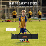 Soccer & Soccer Accessories: VEVOR Soccer Rebounder Net, 12x6FT Iron Soccer Training Equipment, Sports Football Training Gift with Portable Bag, Volleyball Rebounder Wall Perfect for Backyard Practicing, Solo Training, Passing