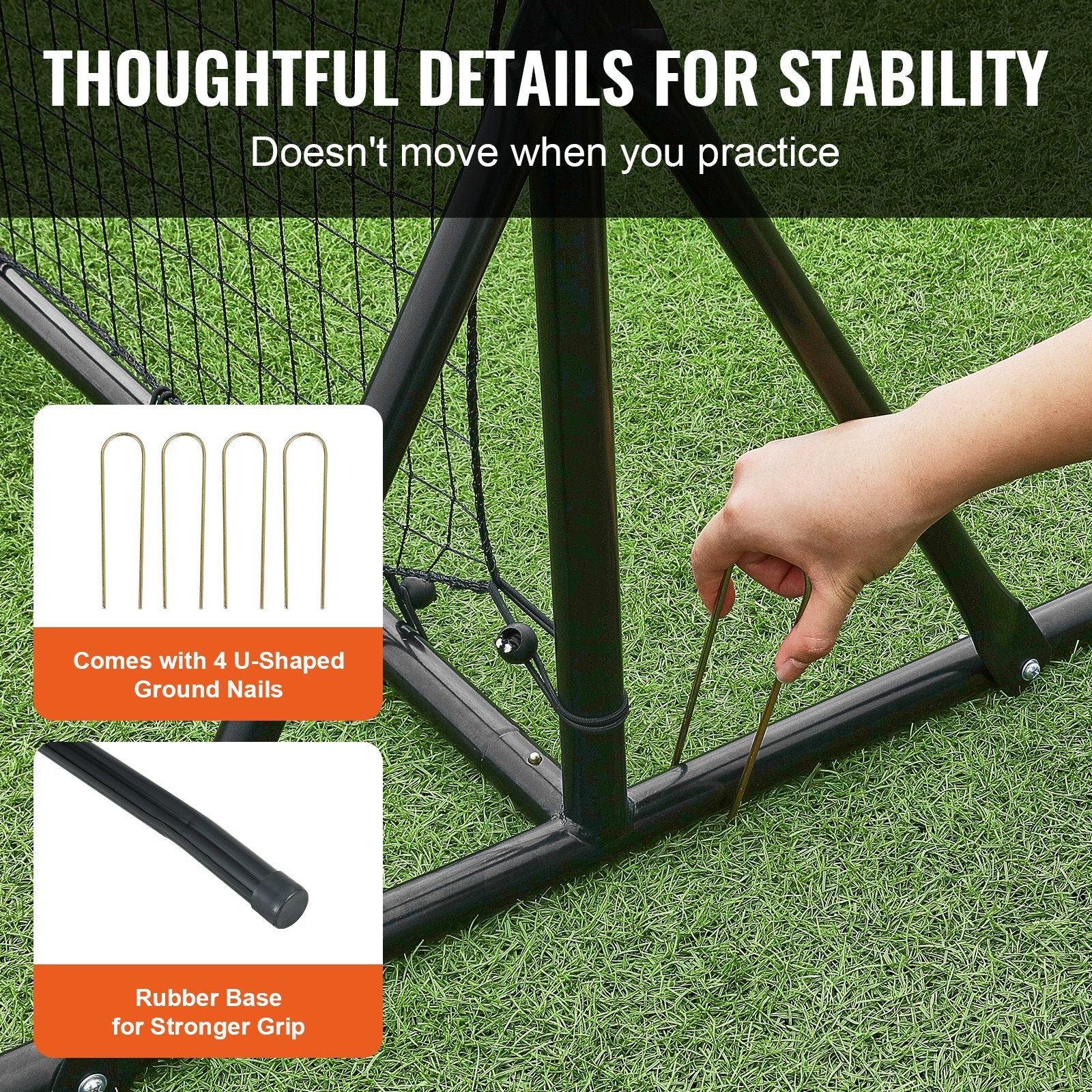 Soccer Rebounder Net, 12x6FT Iron Soccer Training Equipment, Sports Football Training Gift with Portable Bag, Volleyball Rebounder Wall Perfect for Backyard Practicing, Solo Training, Passing