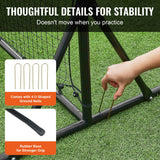 Soccer & Soccer Accessories: VEVOR Soccer Rebounder Net, 12x6FT Iron Soccer Training Equipment, Sports Football Training Gift with Portable Bag, Volleyball Rebounder Wall Perfect for Backyard Practicing, Solo Training, Passing