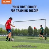 Soccer & Soccer Accessories: VEVOR Soccer Rebounder Net, 12x6FT Iron Soccer Training Equipment, Sports Football Training Gift with Portable Bag, Volleyball Rebounder Wall Perfect for Backyard Practicing, Solo Training, Passing