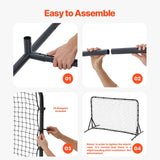 Soccer & Soccer Accessories: VEVOR 6x4FT Soccer Rebound Trainer Soccer Training Equipment Double-Sided Net