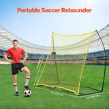 Soccer & Soccer Accessories: VEVOR 7x7FT Soccer Rebounder Portable Soccer Trainer Net with Portable Bag
