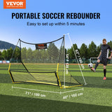 Soccer & Soccer Accessories: VEVOR Soccer Trainer, 2-IN-1 Portable Soccer Rebounder Net, Iron Soccer Practice Equipment, Sports Football Rebounder Wall with Portable Bag, Perfect for Team Solo Training, Passing, Volley