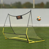 Soccer & Soccer Accessories: VEVOR Soccer Trainer, 2-IN-1 Portable Soccer Rebounder Net, Iron Soccer Practice Equipment, Sports Football Rebounder Wall with Portable Bag, Perfect for Team Solo Training, Passing, Volley