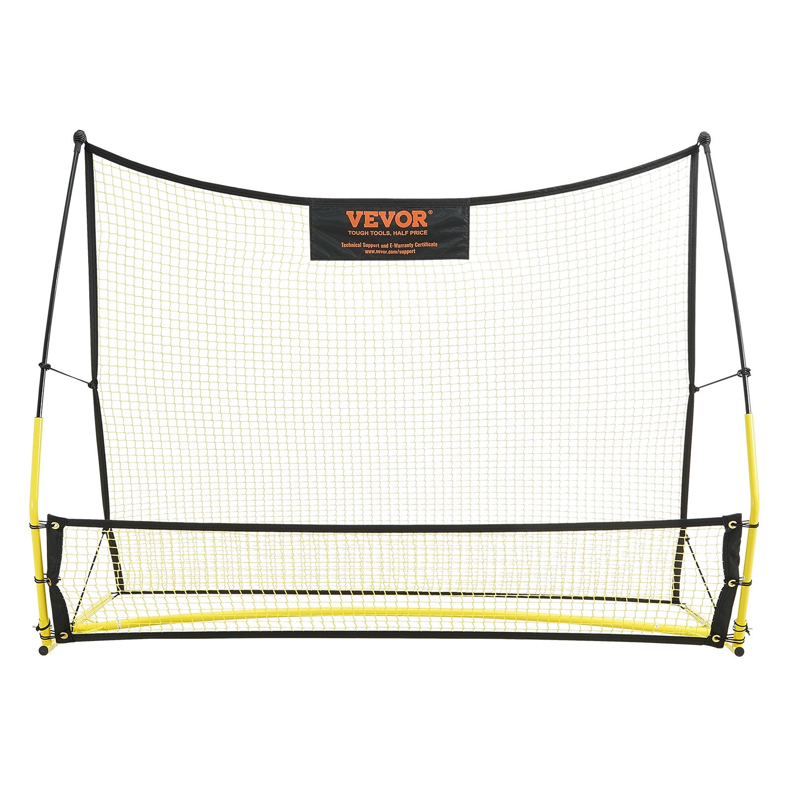 Soccer & Soccer Accessories: VEVOR Soccer Trainer, 2-IN-1 Portable Soccer Rebounder Net, Iron Soccer Practice Equipment, Sports Football Rebounder Wall with Portable Bag, Perfect for Team Solo Training, Passing, Volley