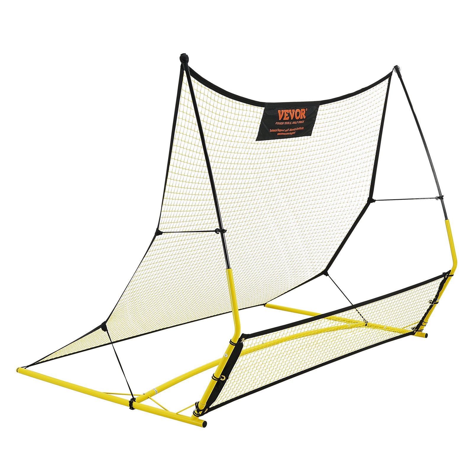 Soccer & Soccer Accessories: VEVOR Soccer Trainer, 2-IN-1 Portable Soccer Rebounder Net, Iron Soccer Practice Equipment, Sports Football Rebounder Wall with Portable Bag, Perfect for Team Solo Training, Passing, Volley