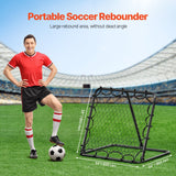 Soccer & Soccer Accessories: VEVOR 34"x34" Soccer Rebounder Net Kick-Back Portable Football Training Gifts