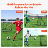 Soccer & Soccer Accessories: VEVOR 34"x34" Soccer Rebounder Net Kick-Back Portable Football Training Gifts