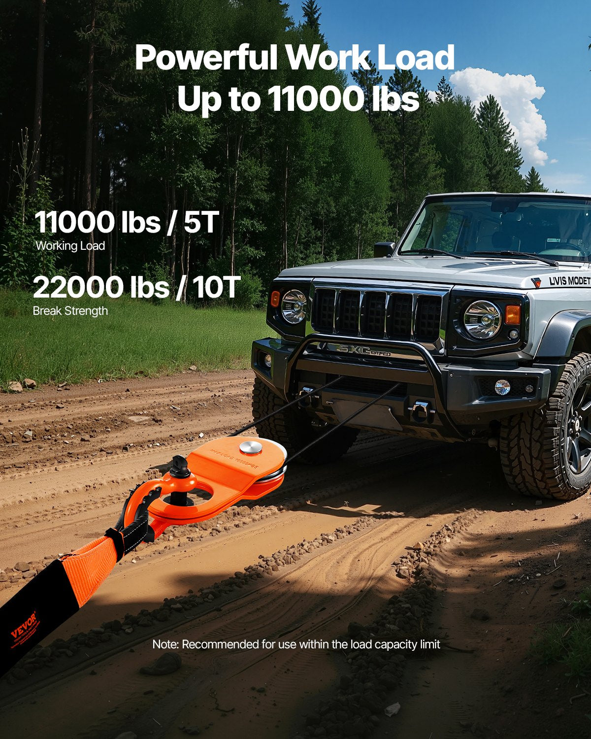 Automotive Lifts & Hoists: VEVOR 10 Ton Recovery Winch Snatch Block 22,000 lbs Capacity Off Road ATV UTV