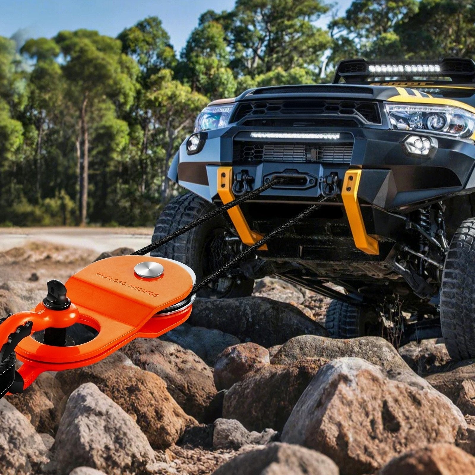 Automotive Lifts & Hoists: VEVOR 10 Ton Recovery Winch Snatch Block 22,000 lbs Capacity Off Road ATV UTV