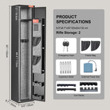 Electronic Door Locks: VEVOR Gun Safe Rifle Safe with Digital Keypad & Lock for 3 Rifles and 4 Pistols