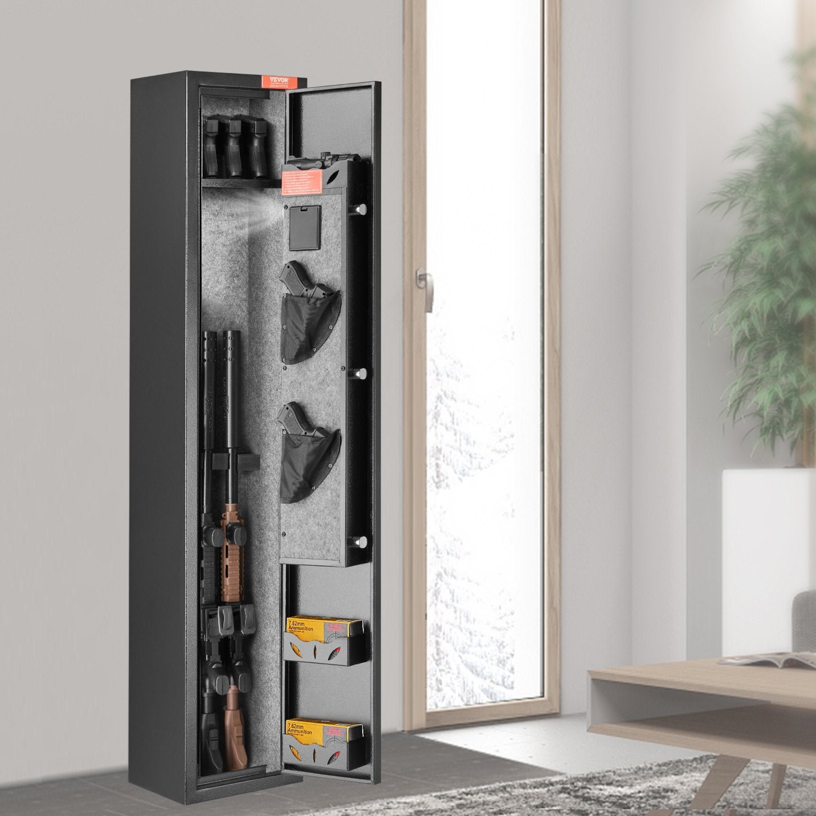 Electronic Door Locks: VEVOR Gun Safe Rifle Safe with Digital Keypad & Lock for 3 Rifles and 4 Pistols