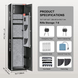 Storage Cabinets & Lockers: VEVOR Gun Safe Rifle Safe with Digital Keypad & Lock 5 Rifles Storage Cabinet