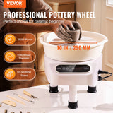 Mobility & Accessibility: VEVOR Pottery Wheel, 10 inch Pottery Forming Machine, 350W Electric Wheel for Pottery with Foot Pedal and LCD Touch Screen, Direct Drive Ceramic Wheel with 3 Support Legs for DIY Art Craft, White