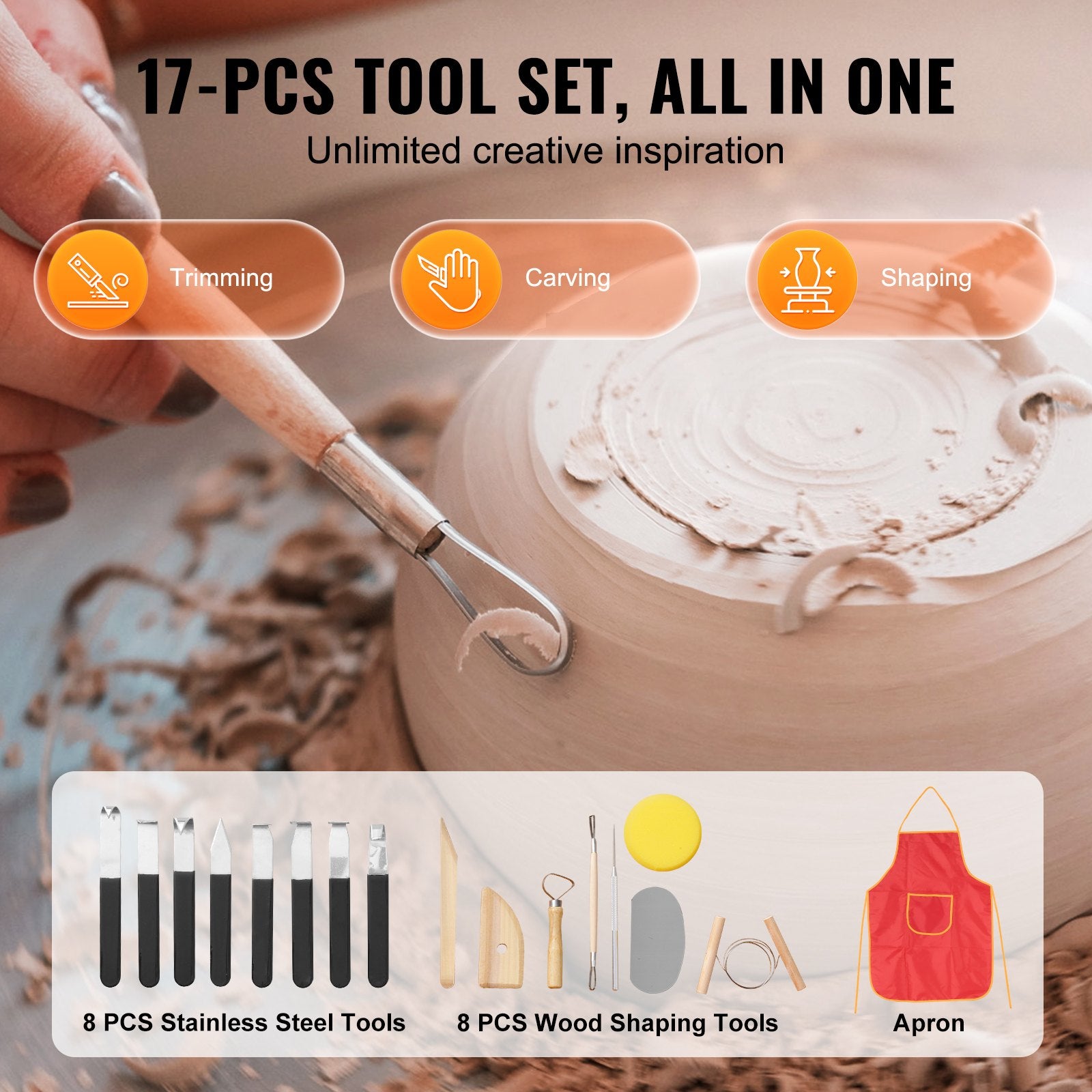 Mobility & Accessibility: VEVOR Pottery Wheel, 10 inch Pottery Forming Machine, 350W Electric Wheel for Pottery with Foot Pedal and LCD Touch Screen, Direct Drive Ceramic Wheel with 3 Support Legs for DIY Art Craft, White