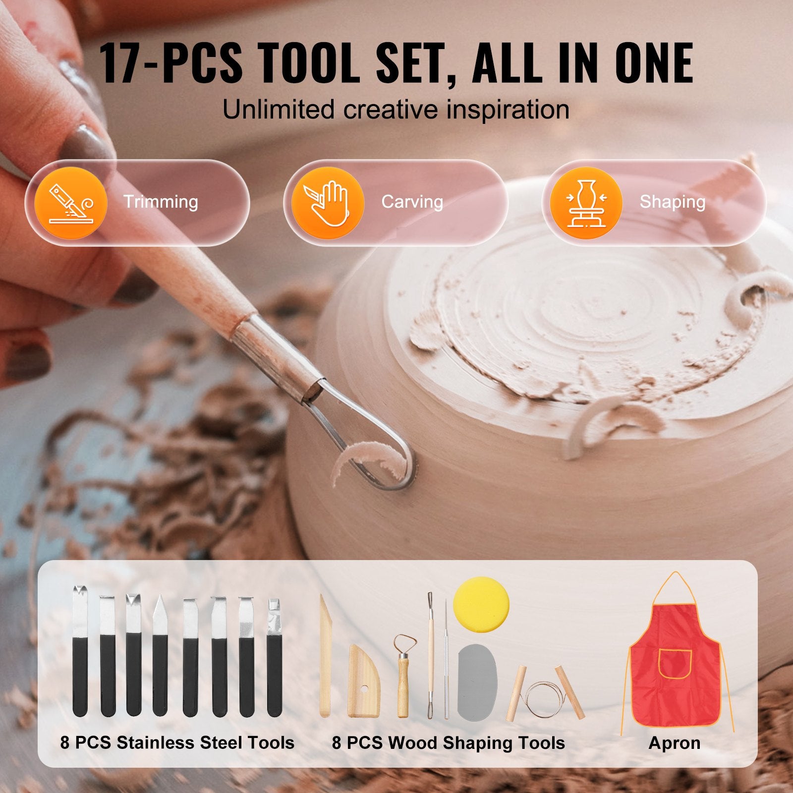 Pottery Wheel, 11 inch Pottery Forming Machine, 450W Electric Wheel for Pottery with Foot Pedal and LCD Touch Screen, Direct Drive Ceramic Wheel with 3 Support Legs for DIY Art Craft, Pink