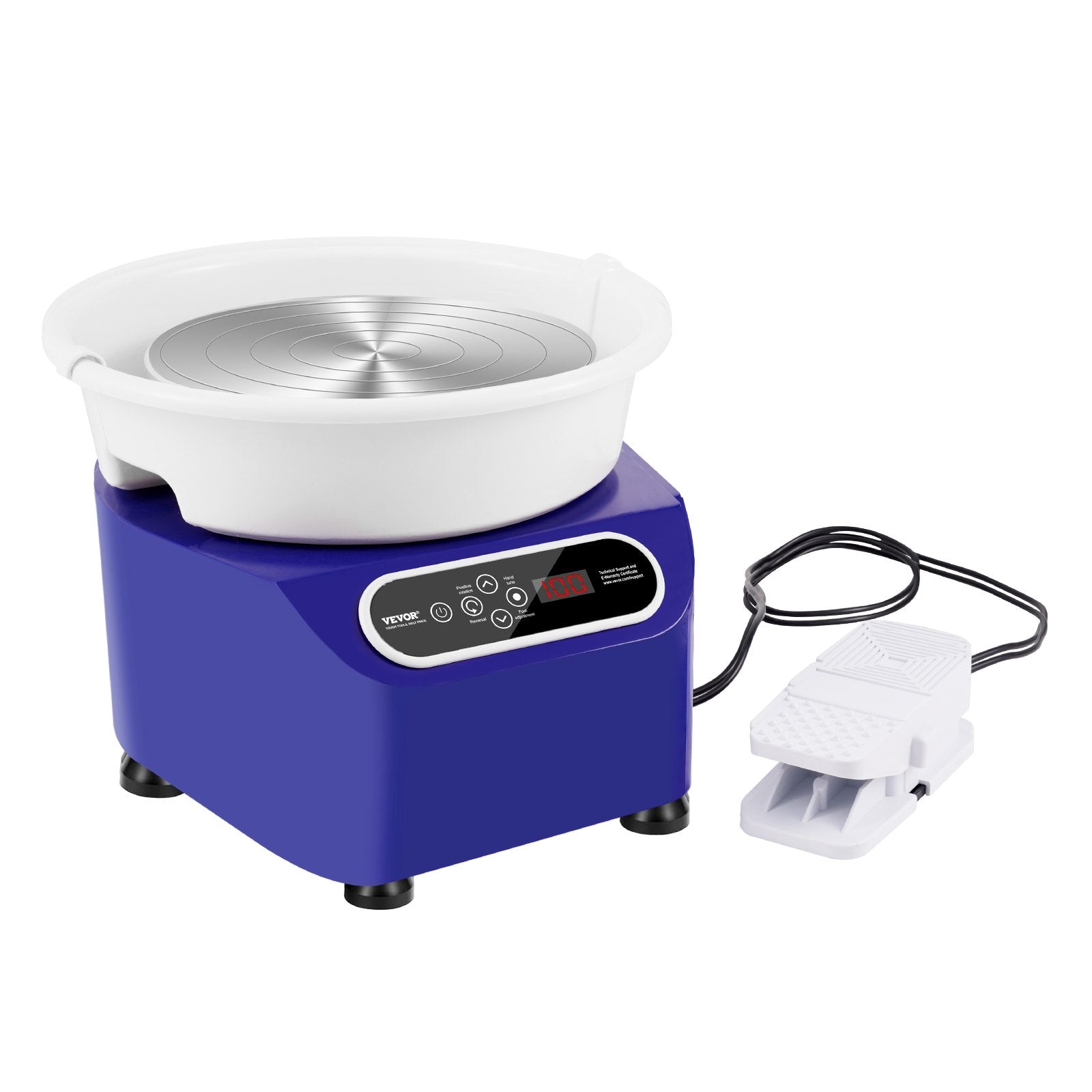 Kitchen Utensils: VEVOR Pottery Wheel, 10 inch Pottery Forming Machine, 350W Electric Wheel for Pottery with Foot Pedal and LCD Touch Screen, Direct Drive Ceramic Wheel with Shaping Tools for DIY Art Craft, Blue