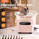Kitchen Utensils: VEVOR Pottery Wheel, 10 inch Pottery Forming Machine, 350W Electric Wheel for Pottery with Foot Pedal and LCD Touch Screen, Direct Drive Ceramic Wheel with Shaping Tools for DIY Art Craft, Pink