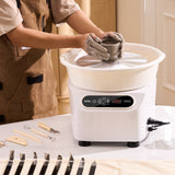 Kitchen Utensils: VEVOR Pottery Wheel, 10 inch Pottery Forming Machine, 350W Electric Wheel for Pottery with Foot Pedal and LCD Touch Screen, Direct Drive Ceramic Wheel with Shaping Tools for DIY Art Craft, White