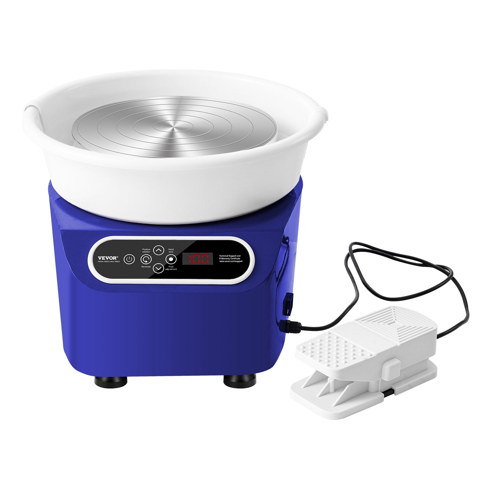 Kitchen Utensils: VEVOR Pottery Wheel, 11 inch Pottery Forming Machine, 350W Electric Wheel for Pottery with Foot Pedal and LCD Touch Screen, Direct Drive Ceramic Wheel with Shaping Tools for DIY Art Craft, Blue
