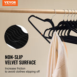 Automotive Repair & Speciality Tools: VEVOR Velvet Hangers 50 Pack Black Non-Slip Hangers with 360 Degree Swivel Hook