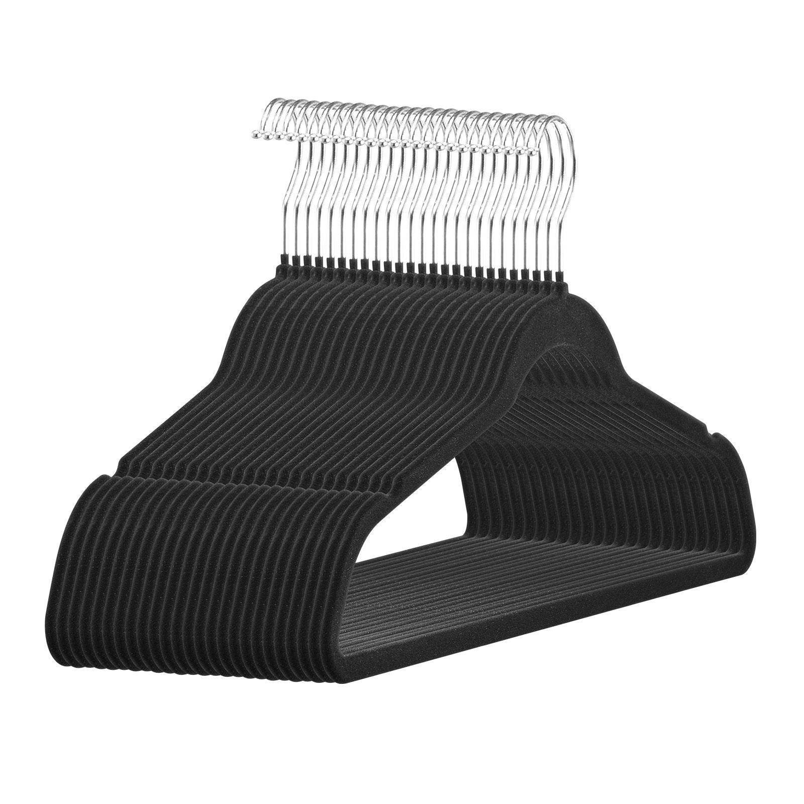 Automotive Repair & Speciality Tools: VEVOR Velvet Hangers 50 Pack Black Non-Slip Hangers with 360 Degree Swivel Hook