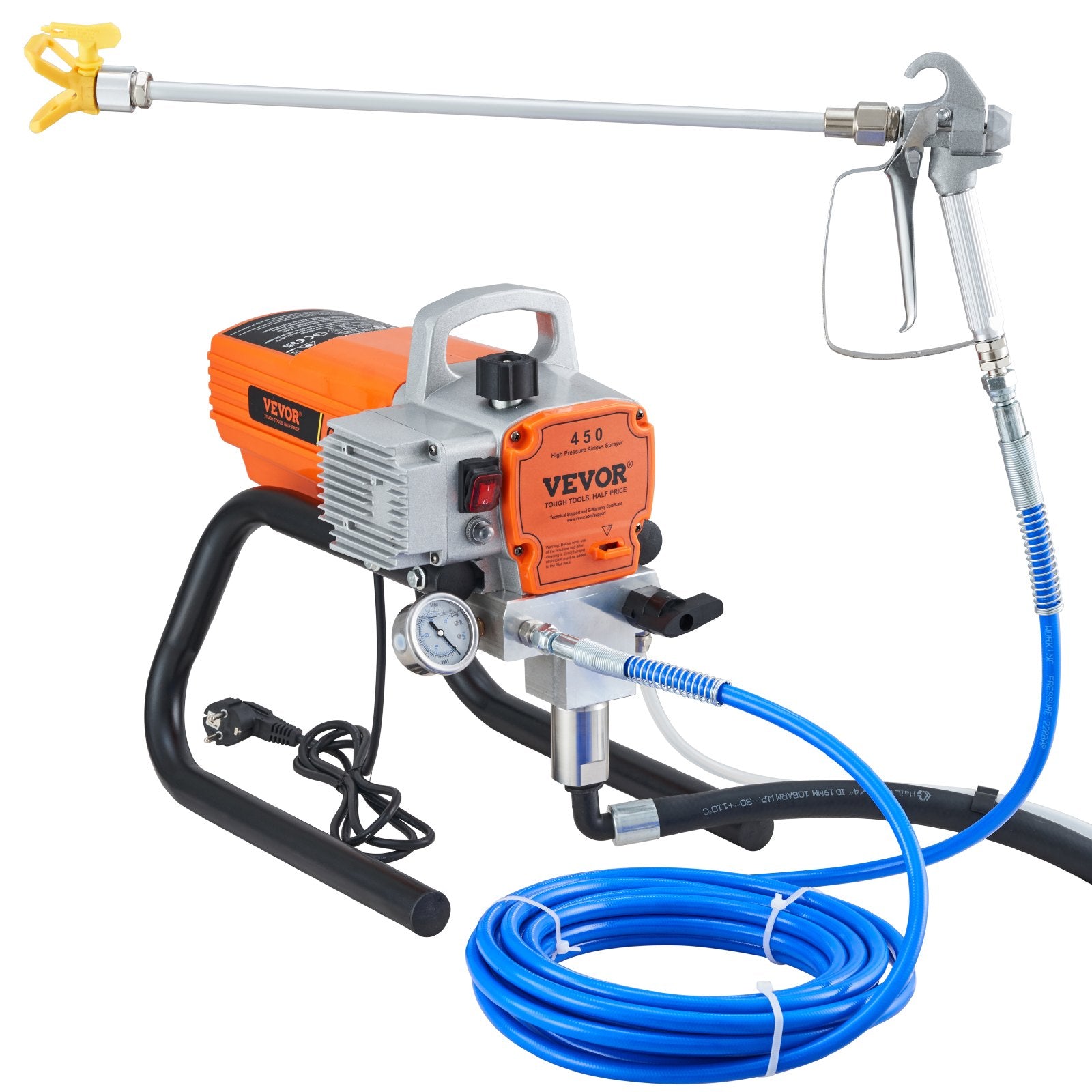Painting Tools: VEVOR High Pressure Airless Wall Paint Spray Gun Sprayer 600W Machine Spraying