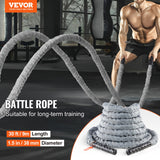 Gym Equipment & Accessories: VEVOR Battle Rope 1.5" 30Ft Gym Workout Strength Training Exercise Fitness Rope