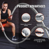 Gym Equipment & Accessories: VEVOR Battle Rope 1.5" 30Ft Gym Workout Strength Training Exercise Fitness Rope