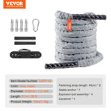 Gym Equipment & Accessories: VEVOR Battle Rope 1.5" 30Ft Gym Workout Strength Training Exercise Fitness Rope