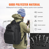 Camp Safety Equipment: VEVOR Tactical Backpack 25L Military Backpack with Molle Mode & Sponge Pad Black
