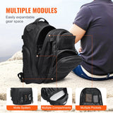 Camp Safety Equipment: VEVOR Tactical Backpack 25L Military Backpack with Molle Mode & Sponge Pad Black