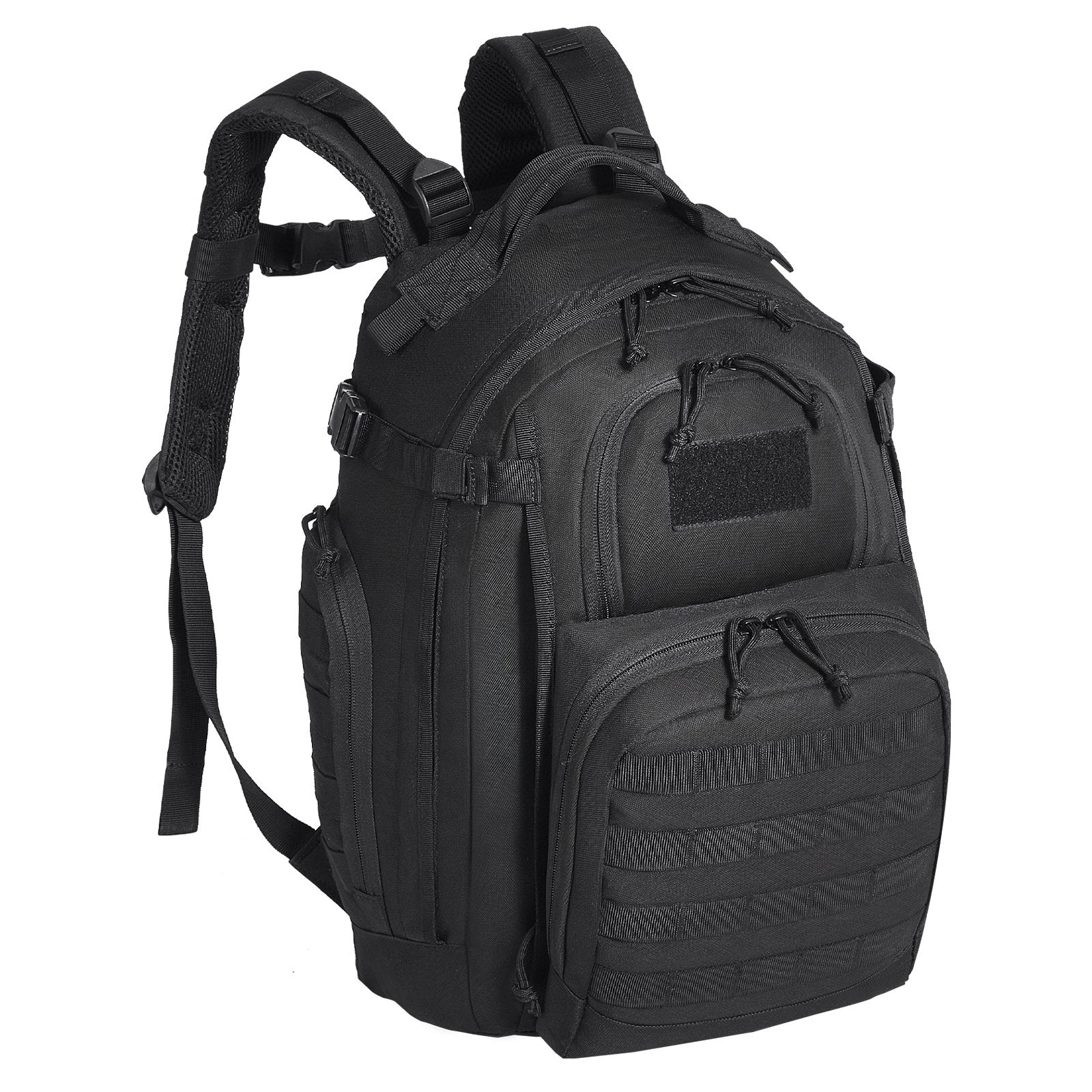 Camp Safety Equipment: VEVOR Tactical Backpack 25L Military Backpack with Molle Mode & Sponge Pad Black