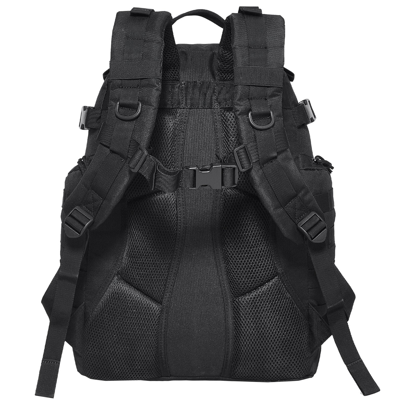 Camp Safety Equipment: VEVOR Tactical Backpack 25L Military Backpack with Molle Mode & Sponge Pad Black
