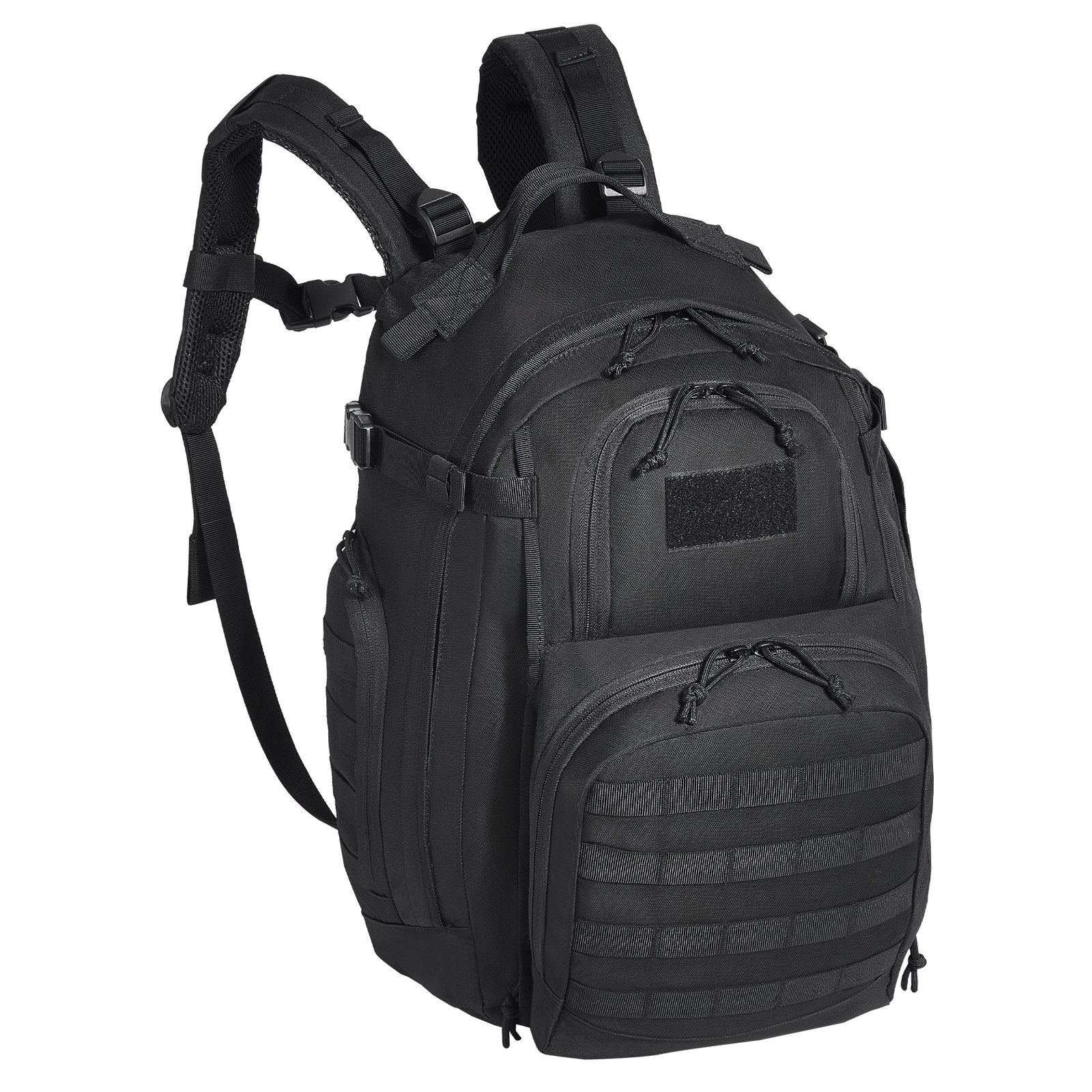 Camp Safety Equipment: VEVOR Tactical Backpack 40L Military Backpack with Molle Mode & Sponge Pad Black