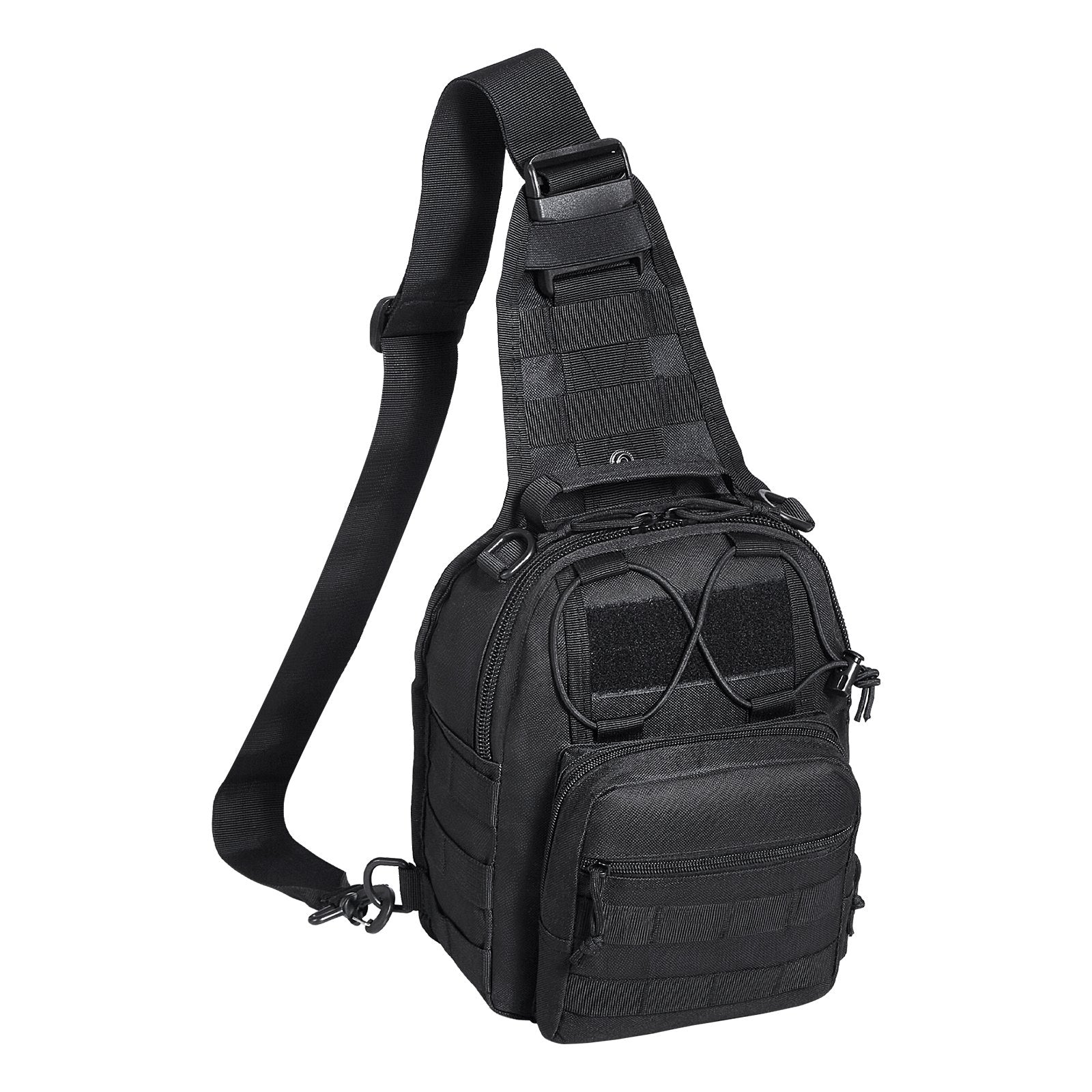 Suitcases: VEVOR Tactical Sling Bag 10L Military Rover Shoulder Sling Backpack Black