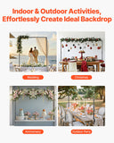 Bicycle Stands & Storage: VEVOR Over The Table Rod Stand with Clamps, 13"-42" Tall & 28"-98" Length Adjustable, 2 Packs Table Arch Stand, Tabletop Balloon Arch Frame for Wedding Birthday Party Christmas Decorations, Black