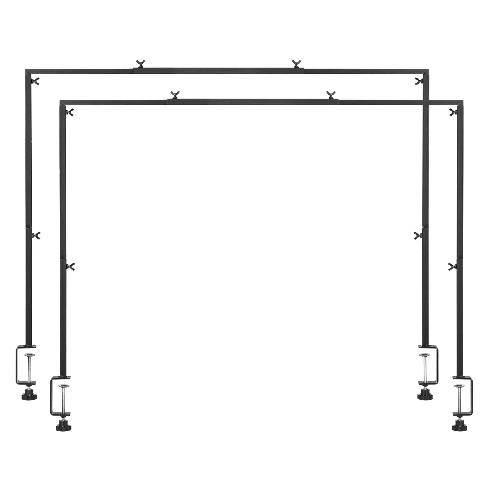 Bicycle Stands & Storage: VEVOR Over The Table Rod Stand with Clamps, 13"-42" Tall & 28"-98" Length Adjustable, 2 Packs Table Arch Stand, Tabletop Balloon Arch Frame for Wedding Birthday Party Christmas Decorations, Black