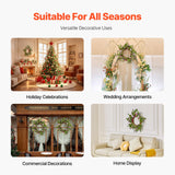 Christmas Wreaths & Garlands: VEVOR Artificial Decorative Wreath 55.88 cm Pink Green with Daisies Year Round