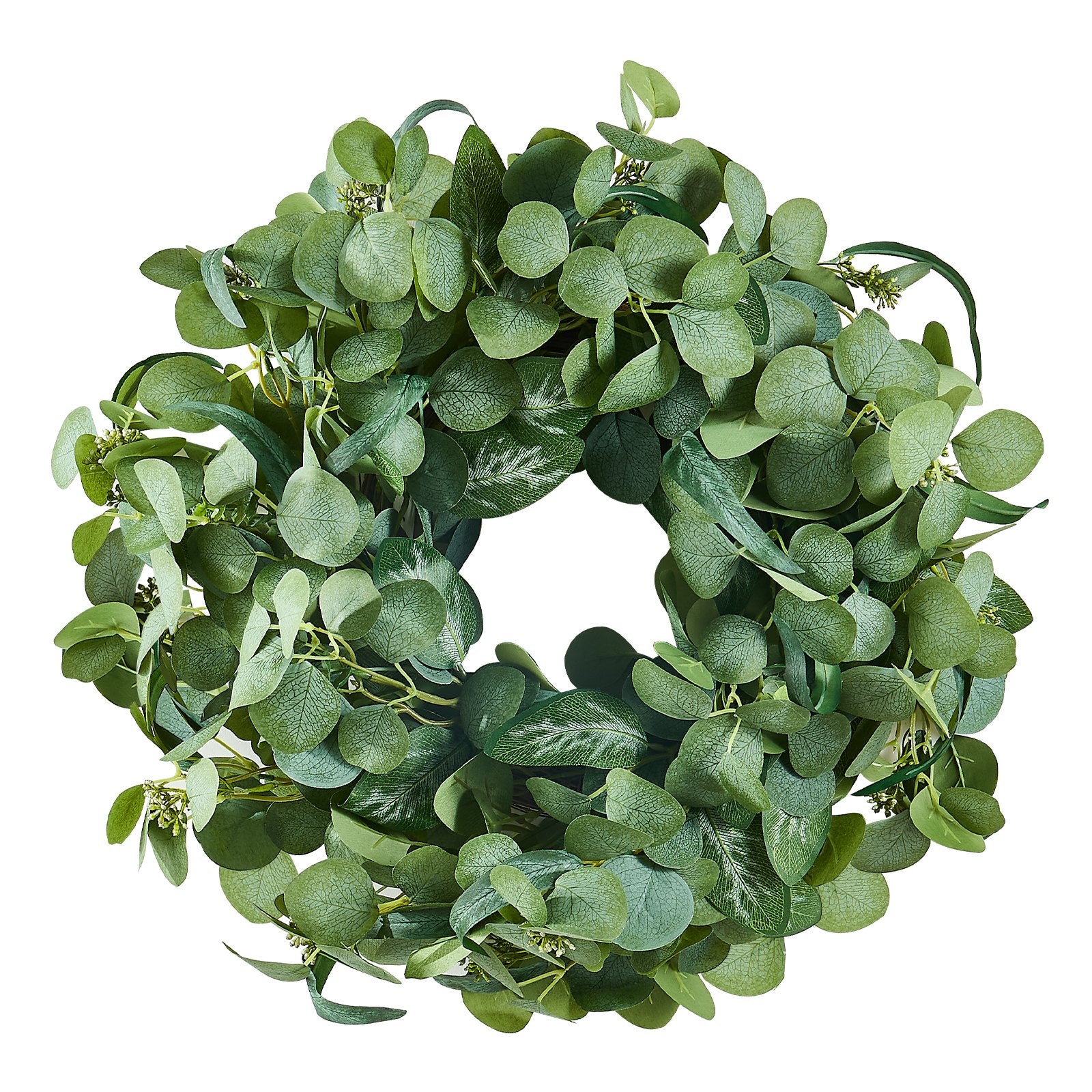 Garden Ornaments: VEVOR Artificial Decorative Wreath 66.04 cm Green Eucalyptus Leaves Year Round