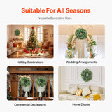 Garden Ornaments: VEVOR Artificial Decorative Wreath 66.04 cm Green Eucalyptus Leaves Year Round