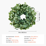 Garden Ornaments: VEVOR Artificial Decorative Wreath 66.04 cm Green Eucalyptus Leaves Year Round