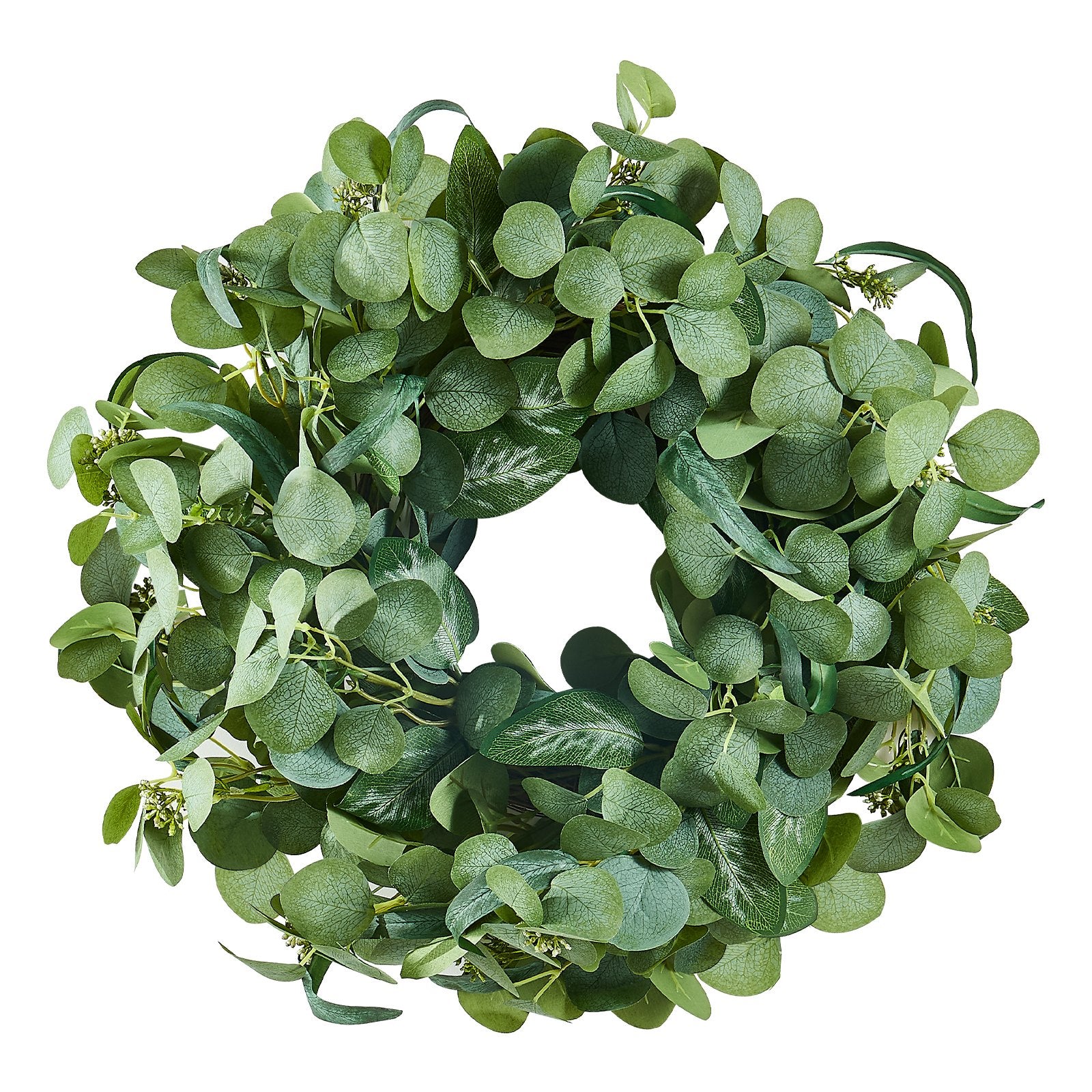 Garden Ornaments: VEVOR Artificial Decorative Wreath 66.04 cm Green Eucalyptus Leaves Year Round