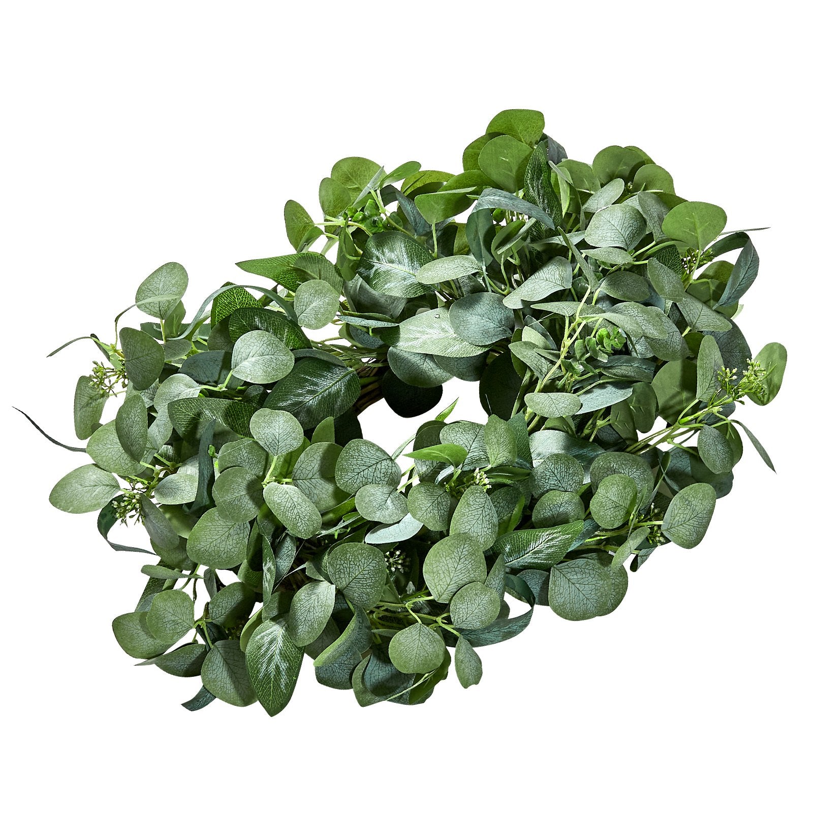 Garden Ornaments: VEVOR Artificial Decorative Wreath 66.04 cm Green Eucalyptus Leaves Year Round
