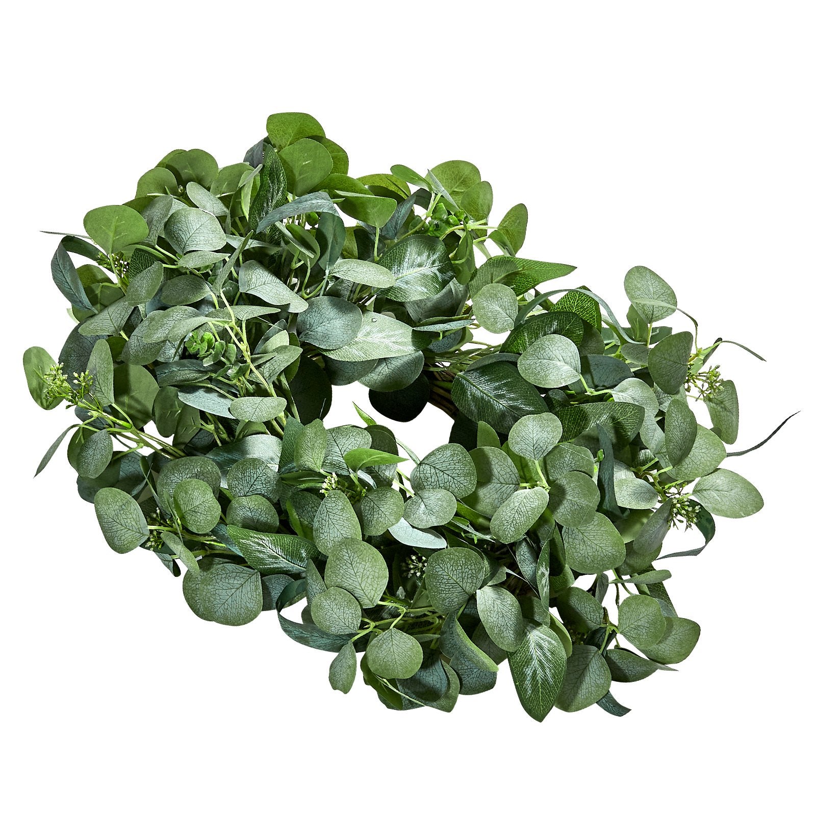 Garden Ornaments: VEVOR Artificial Decorative Wreath 66.04 cm Green Eucalyptus Leaves Year Round