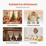 Garden Ornaments: VEVOR Artificial Decorative Wreath 48.26 cm Pink Peonies Hydrangeas Year Round