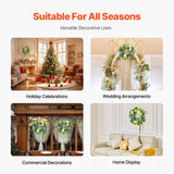 Garden Ornaments: VEVOR Artificial Decorative Wreath 58.42 cm Blue White Green Hydrangeas Roses