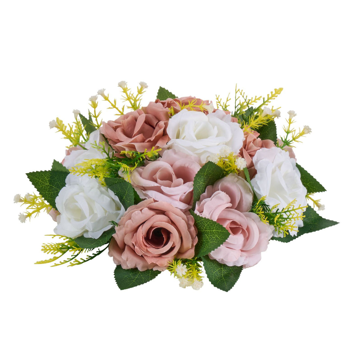 Flower Ball Arrangement Bouquet 10PCS, 240 mm Diameter Artificial Flower Balls Wedding Table Centerpieces, Faux Rose Arrangements for Wedding Centerpiece Home Decoration, Pink and White Roses